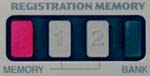 Registration Memory buttons
