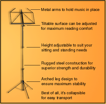 Network Deluxe music stand